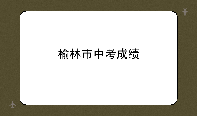 榆林市中考成绩