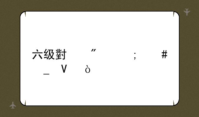 六级小分怎么算啊？