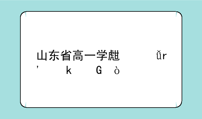 山东省高一学生共有多少？