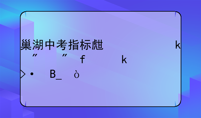 巢湖中考指标生一定分到普通班吗？