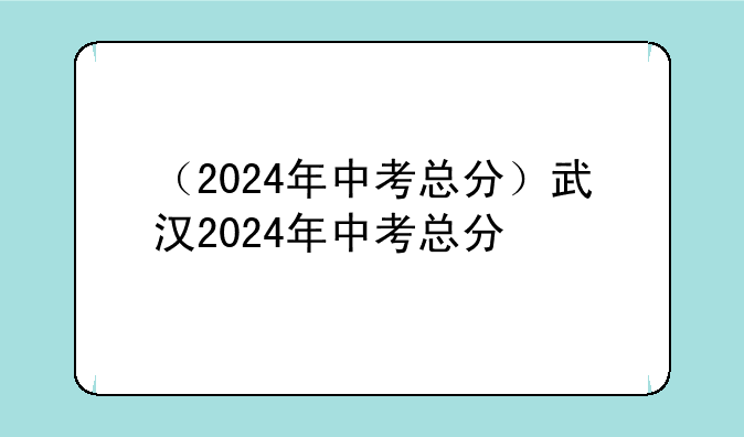 （2024年中考总分）武汉2024年中考总分
